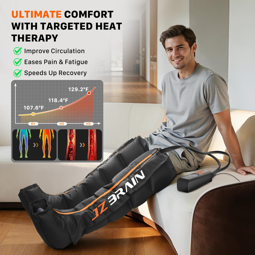 Air Compression Boots Leg Massager with Heat K42747