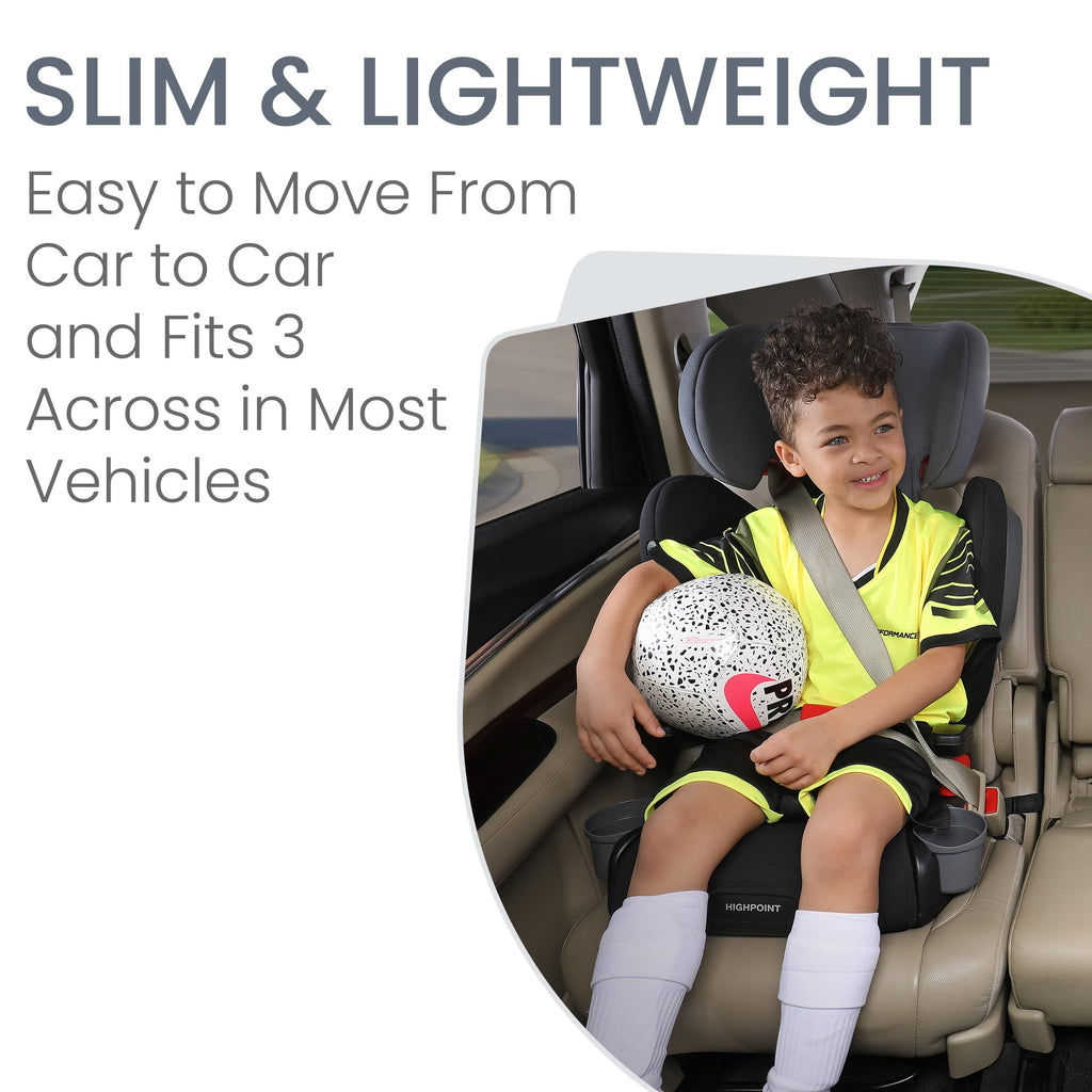 Black Backless Belt-Positioning Booster Seat R974