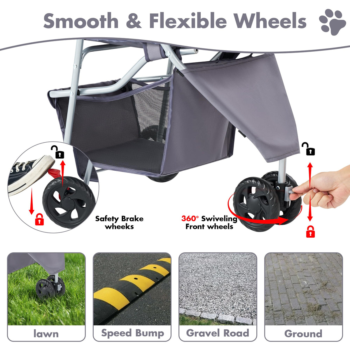 3 Wheels Pet Stroller C411649