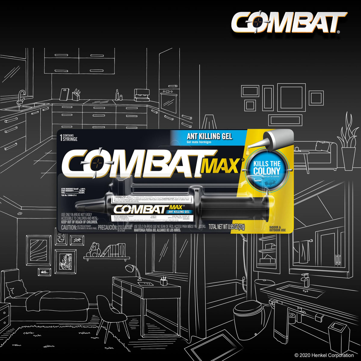 Combat Ant Killing Gel, 27 Gram J235077