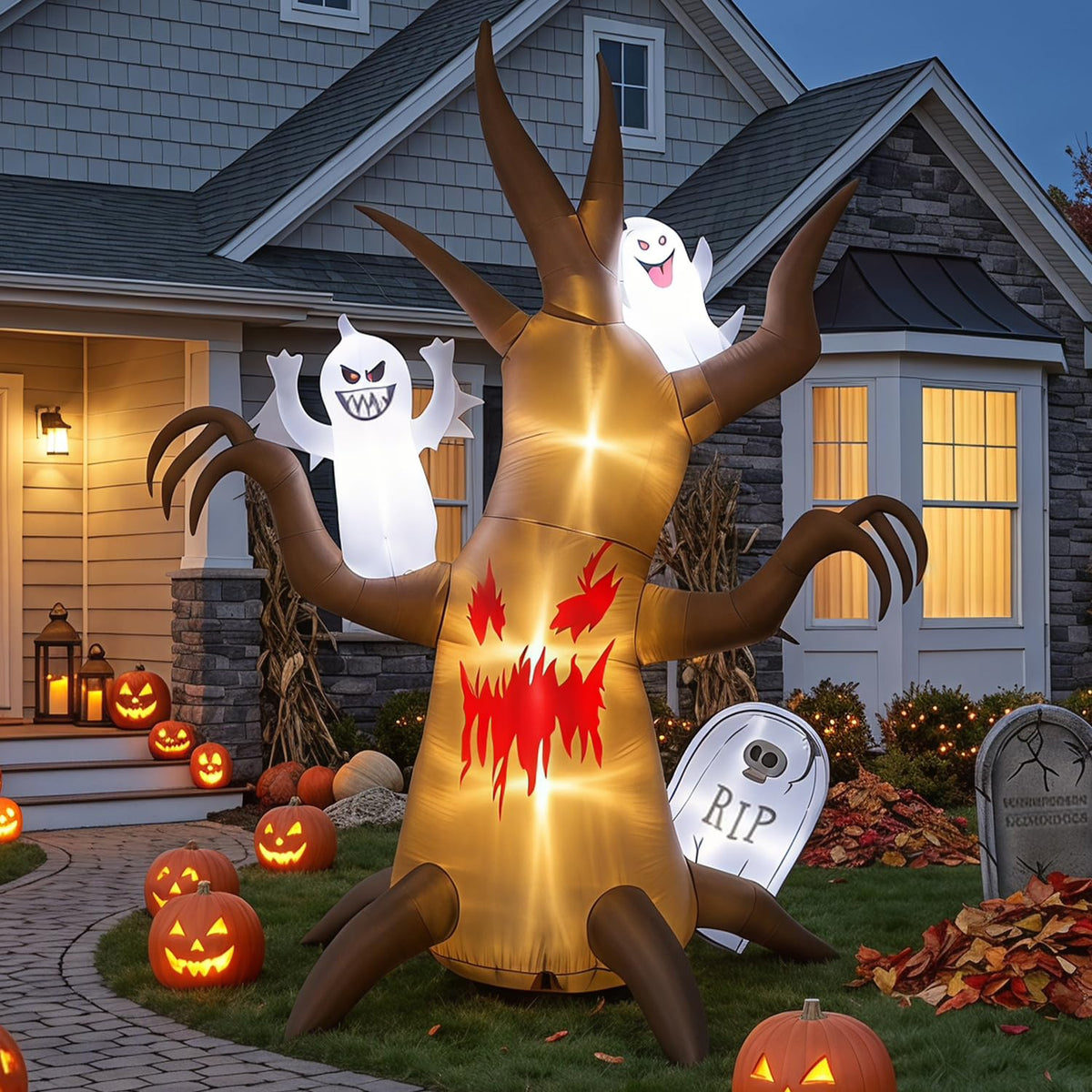 8FT Halloween Inflatable Tree Yard Decor E511458