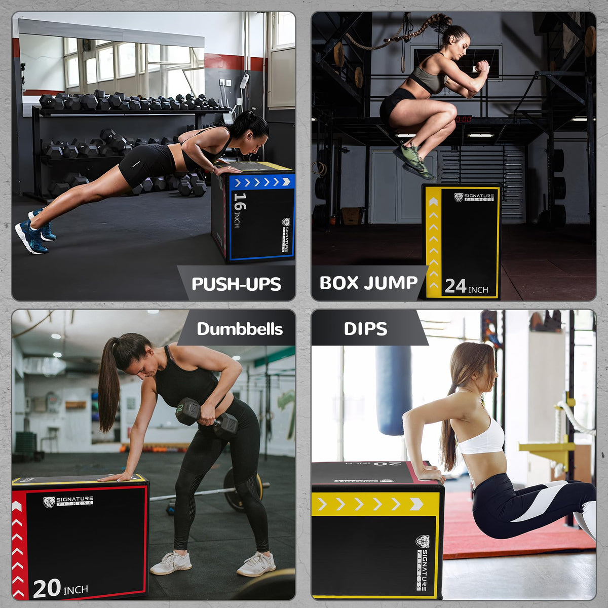 3-in-1 Plyometric Box with Anti Slip Surface S968