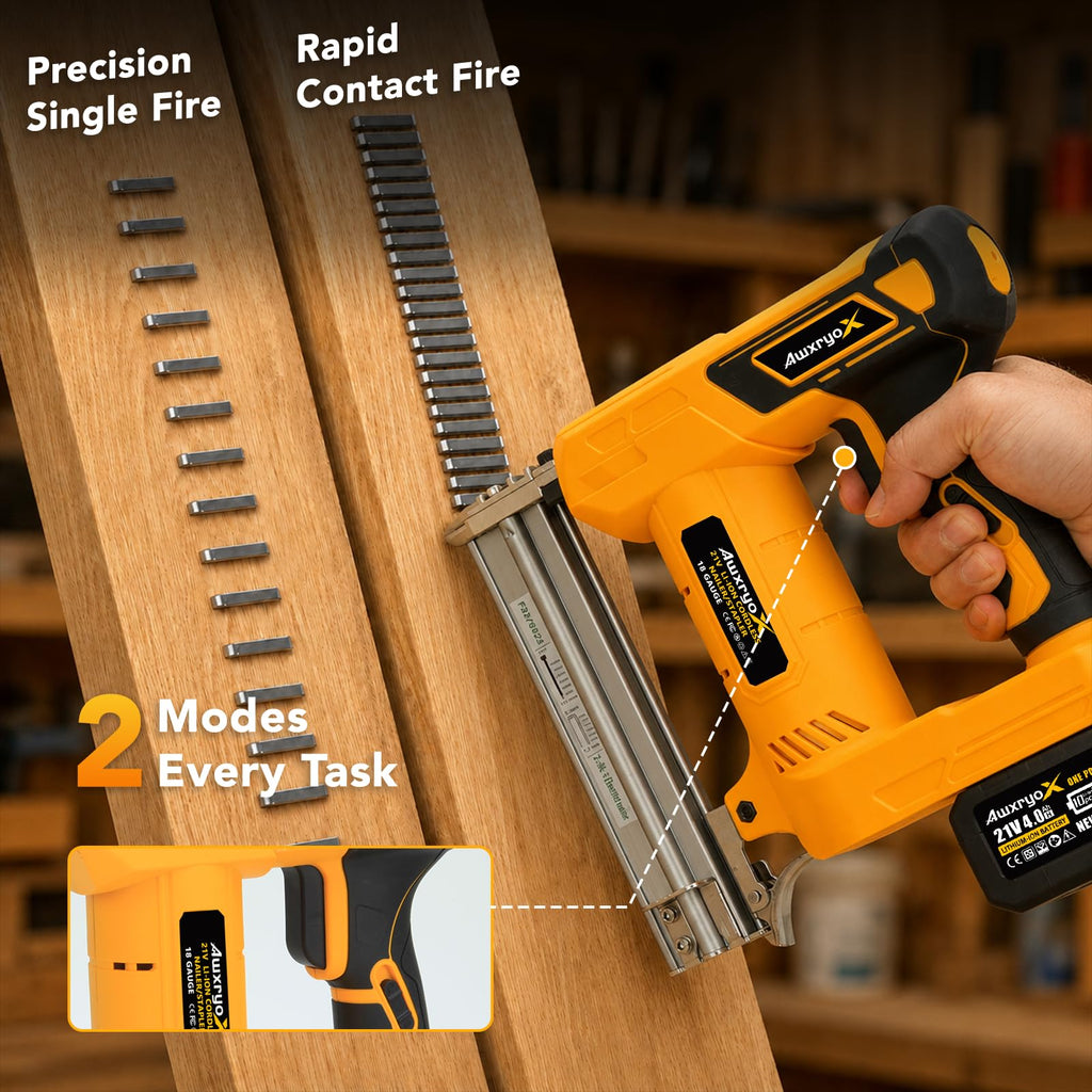 Cordless Brad Nailer 2-in-1 18 Gauge Electric Nail Gun Kit X695319