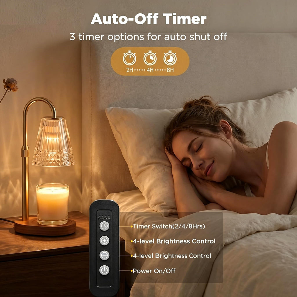 Dimmable Height Adjustable Candle Warmer Lamp with Timer S95377
