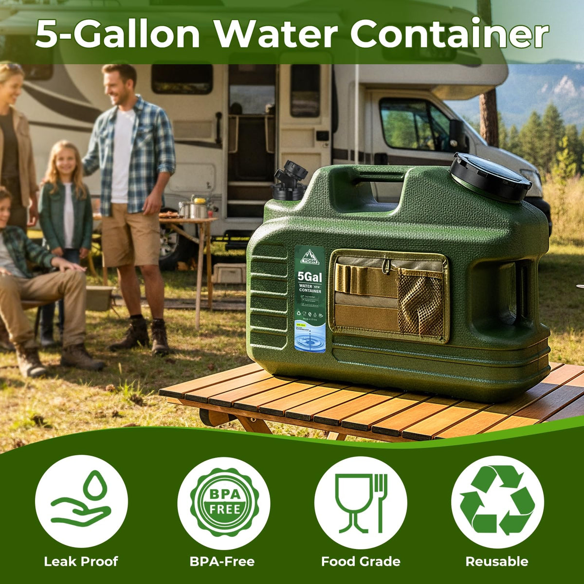 5 Gallon BPA Free Water Jug with Pump and Spigot B891319