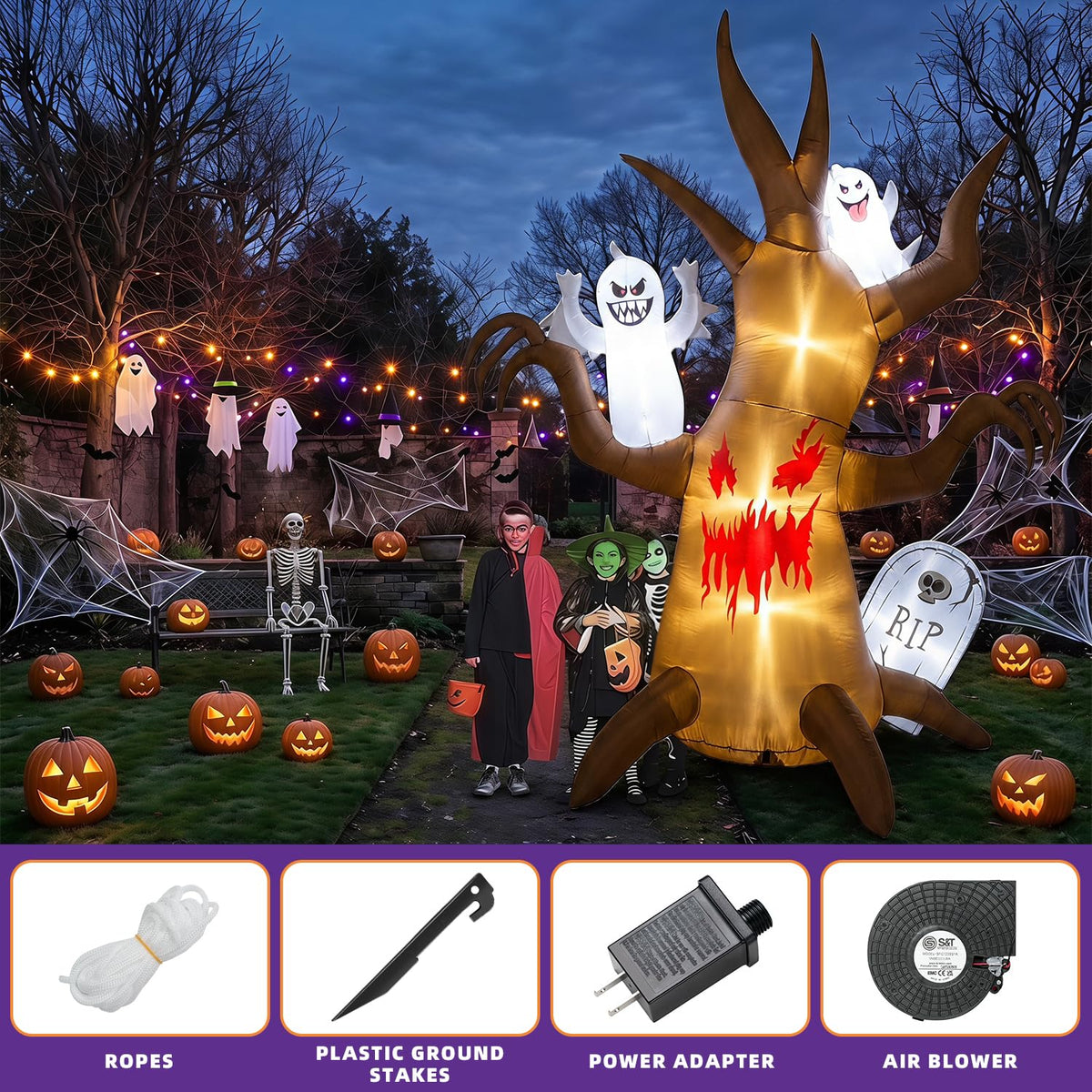 8FT Halloween Inflatable Tree Yard Decor E511458