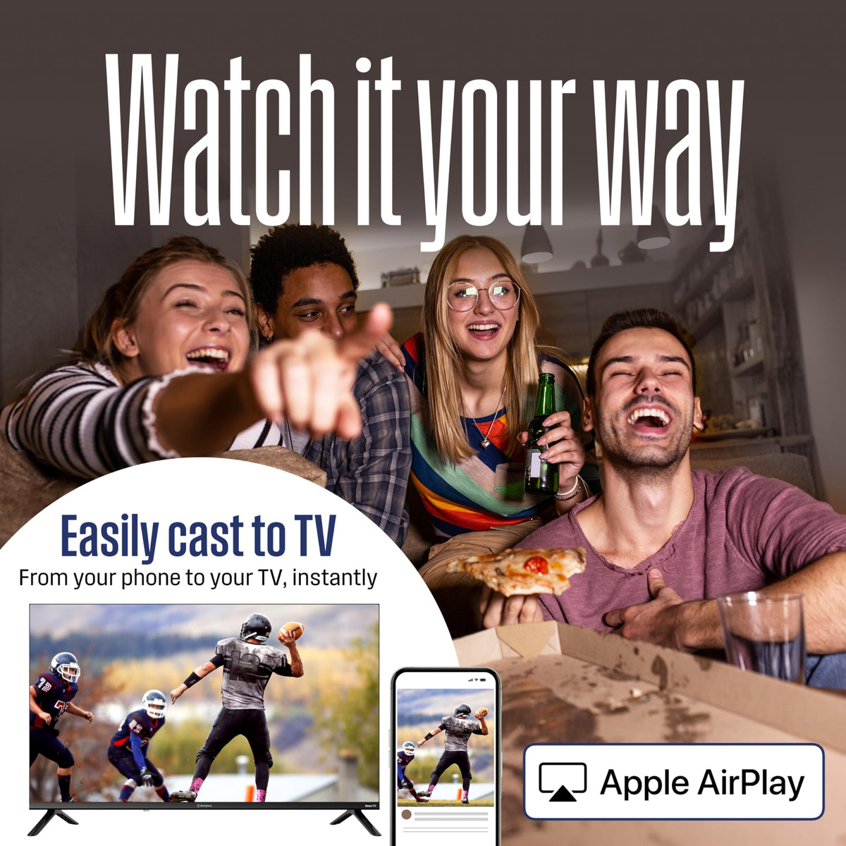 55 Inch Mini LED 4K UHD Roku TV N1391