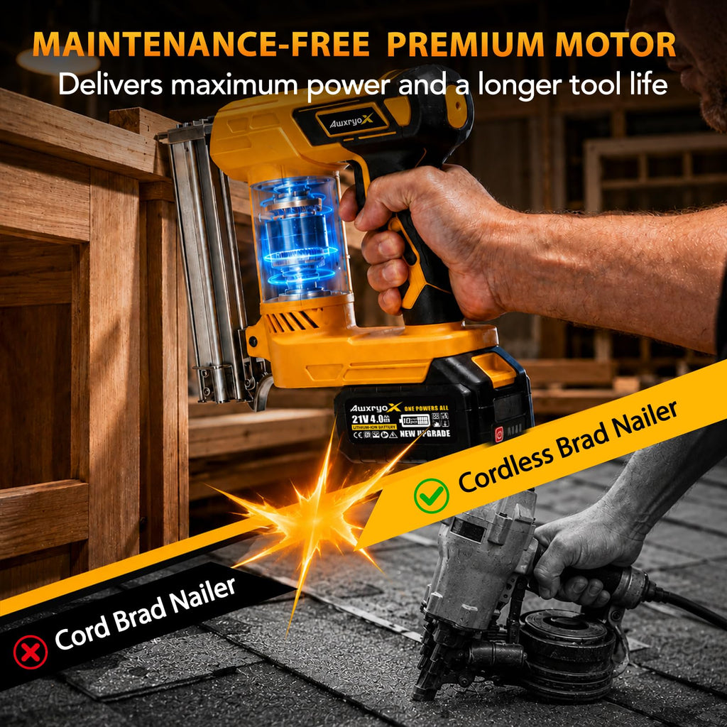 Cordless Brad Nailer 2-in-1 18 Gauge Electric Nail Gun Kit X695319
