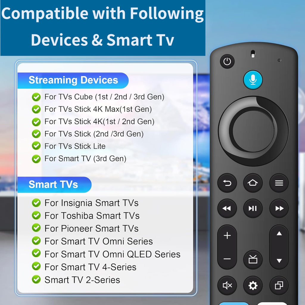 Voice Remote Replacement for Fire TV Stick and Smart TVs H3891