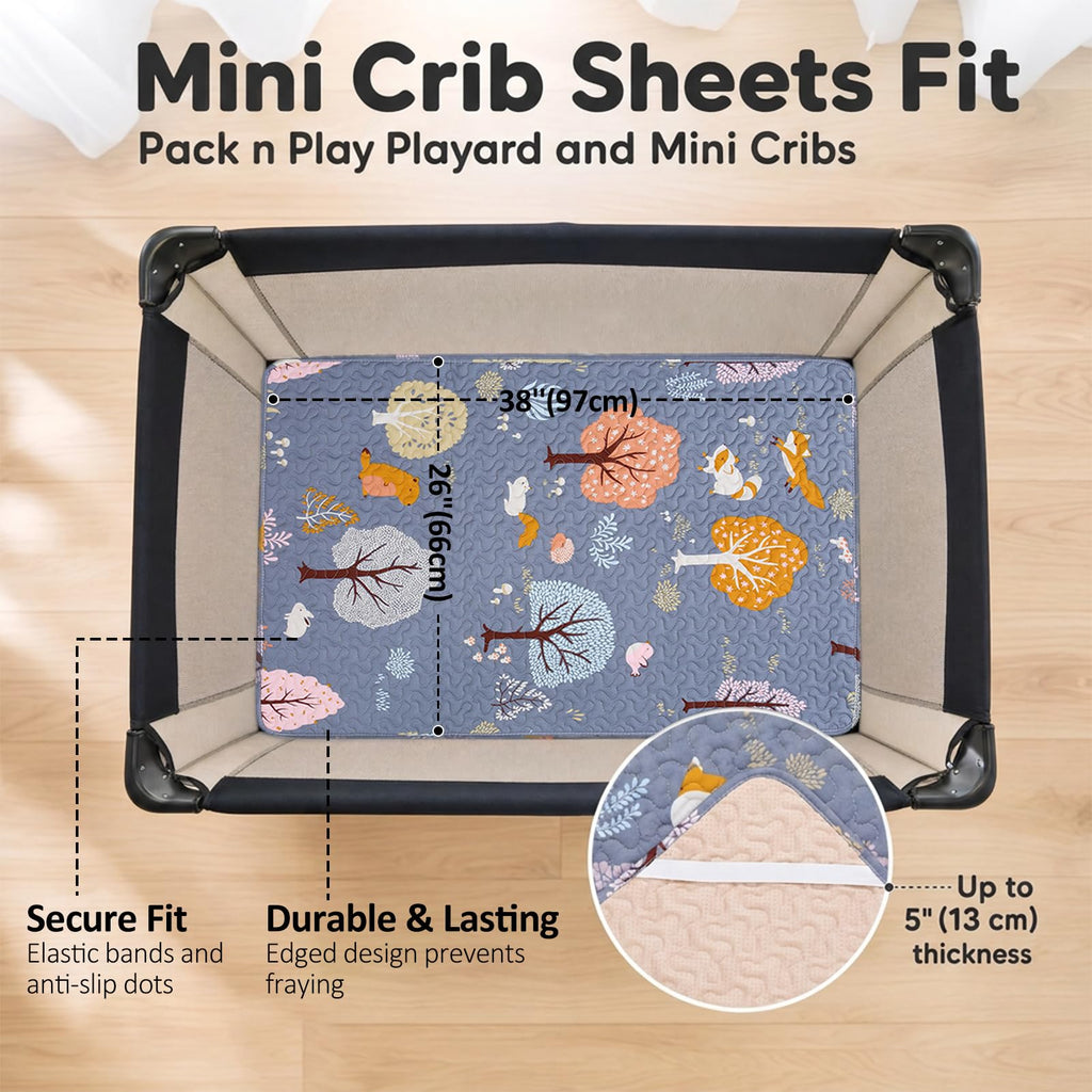 Soft Mini Crib Sheet Pack N Play Mattress Pad X880