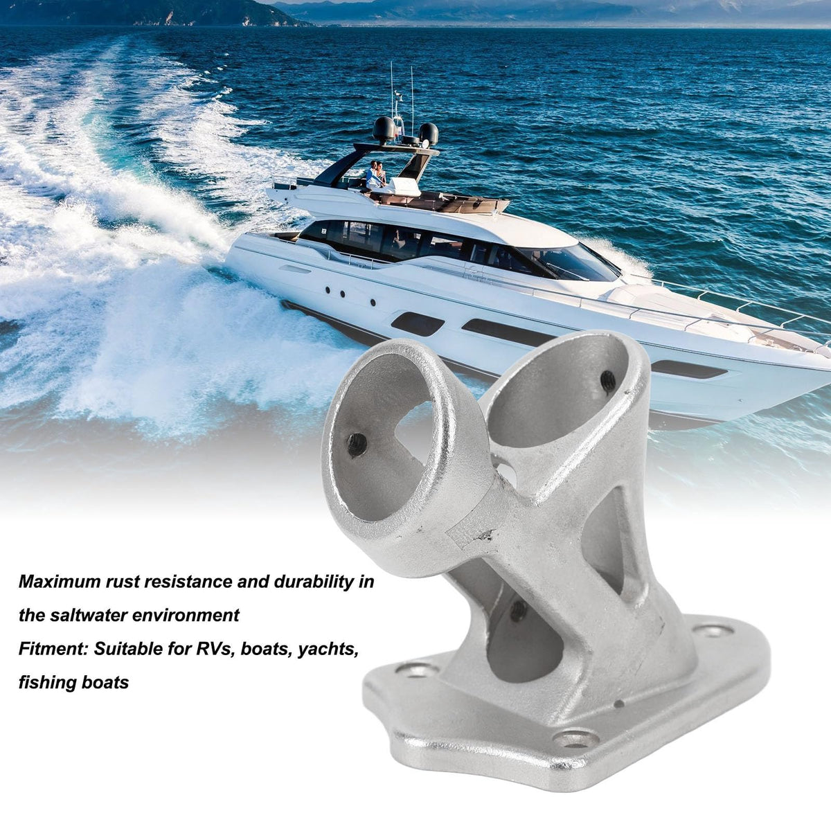Heavy Duty Stainless Steel Flag Pole Bracket Mount H691397