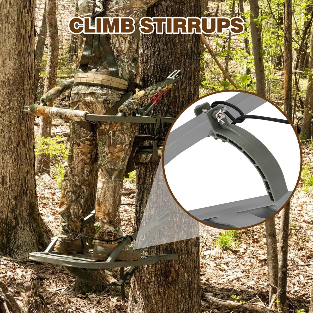 Climbing Stand Accessories with Elastic Rope (1-Pair) L11763