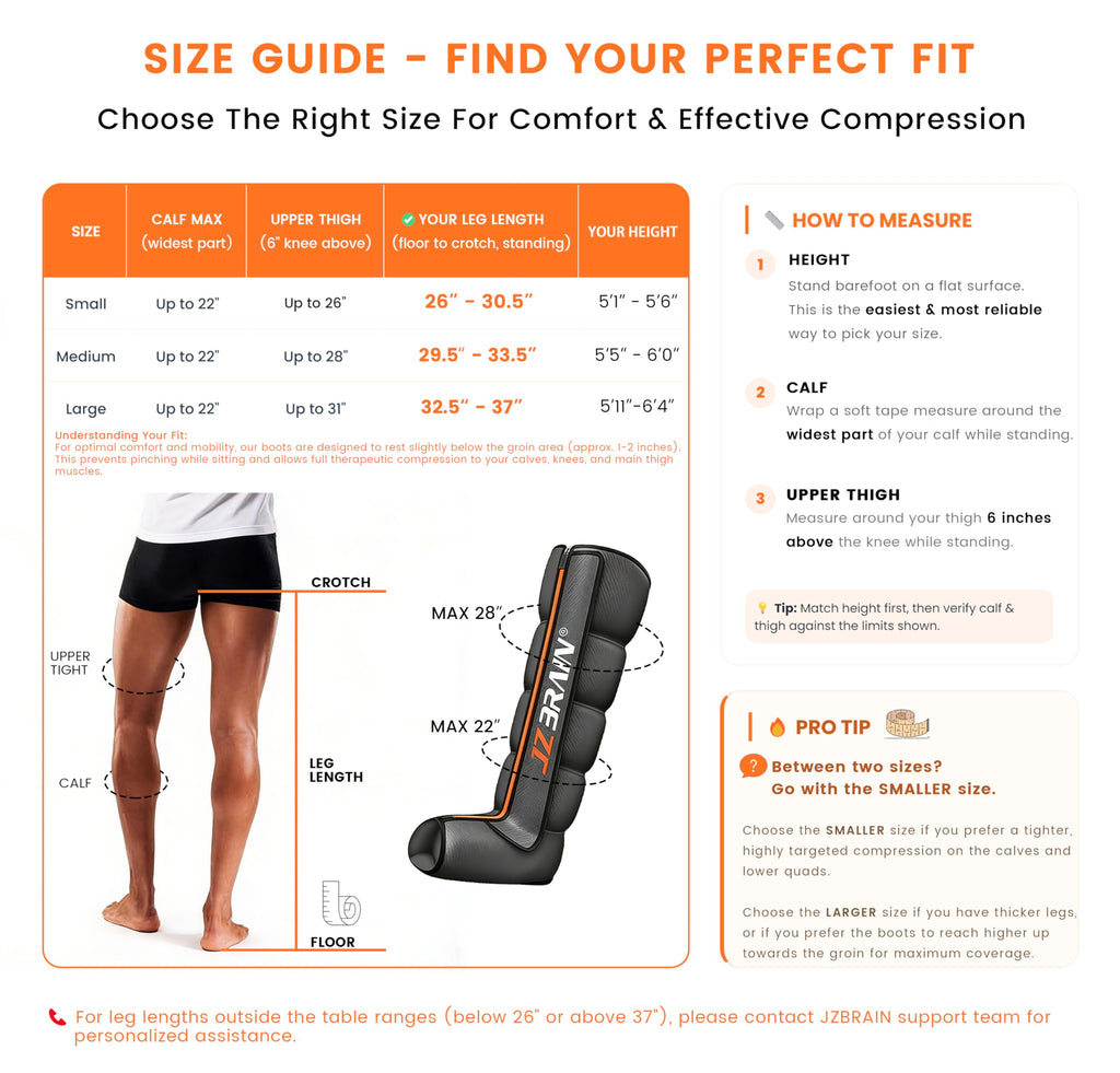 Air Compression Boots Leg Massager with Heat K42747