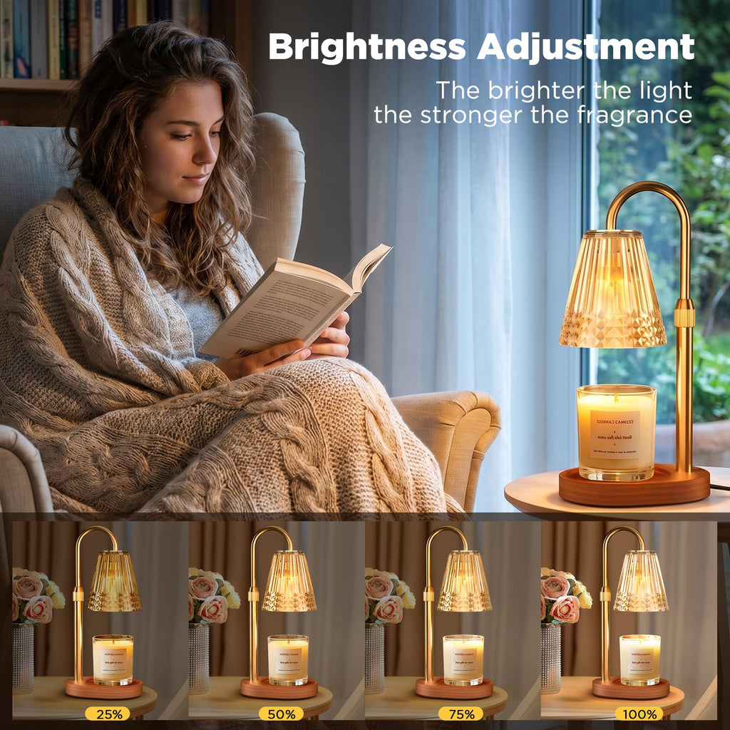 Dimmable Height Adjustable Candle Warmer Lamp with Timer S95377