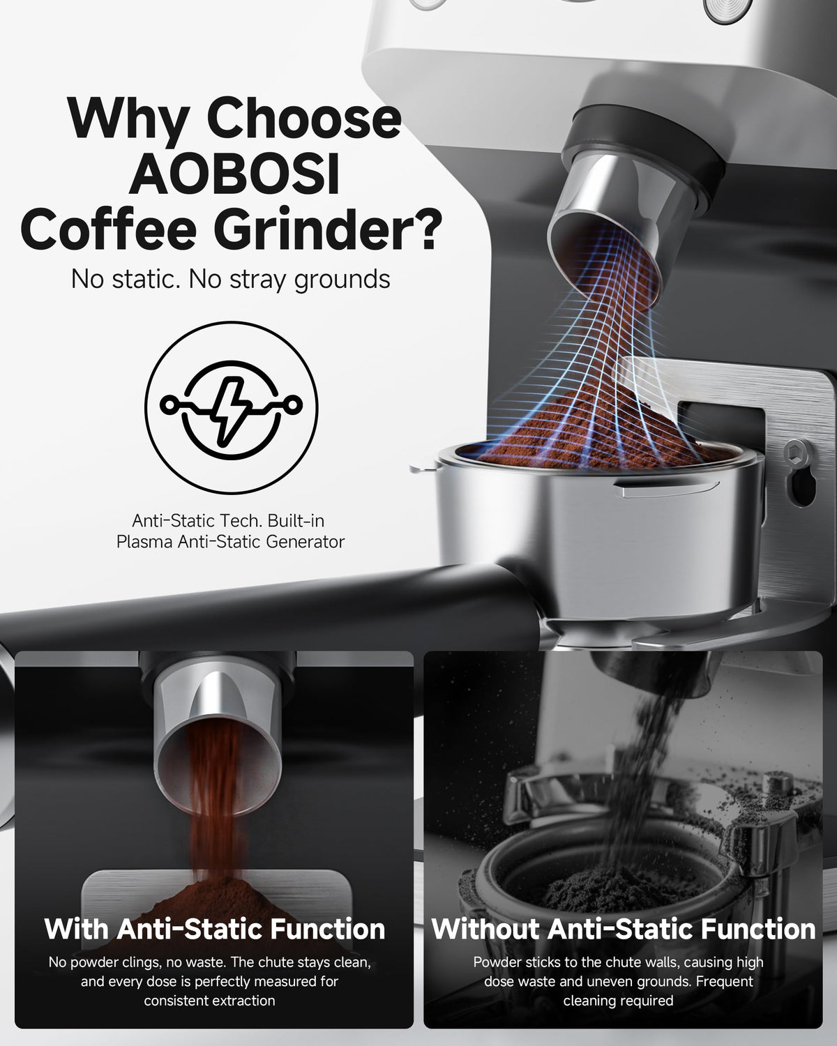 Espresso Coffee Grinder, 45 Grind Settings C737