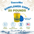 20LB Sunflower Chips Bird Seed Bucket F74360