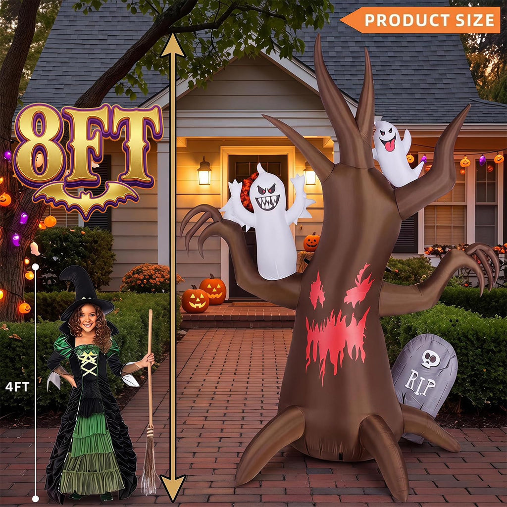 8FT Halloween Inflatable Tree Yard Decor E511458