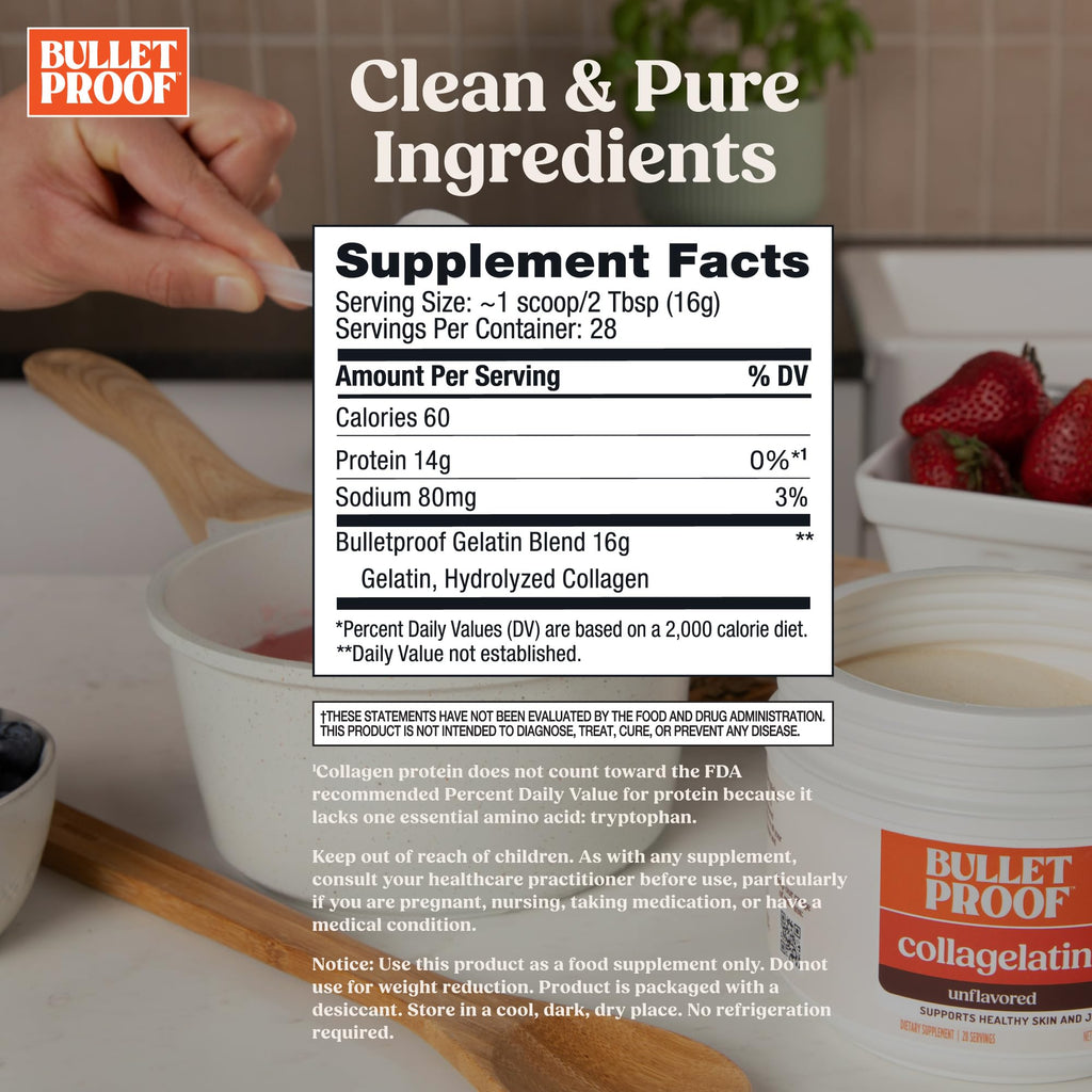 Gelatin with Collagen Protein 16 Ounces U730