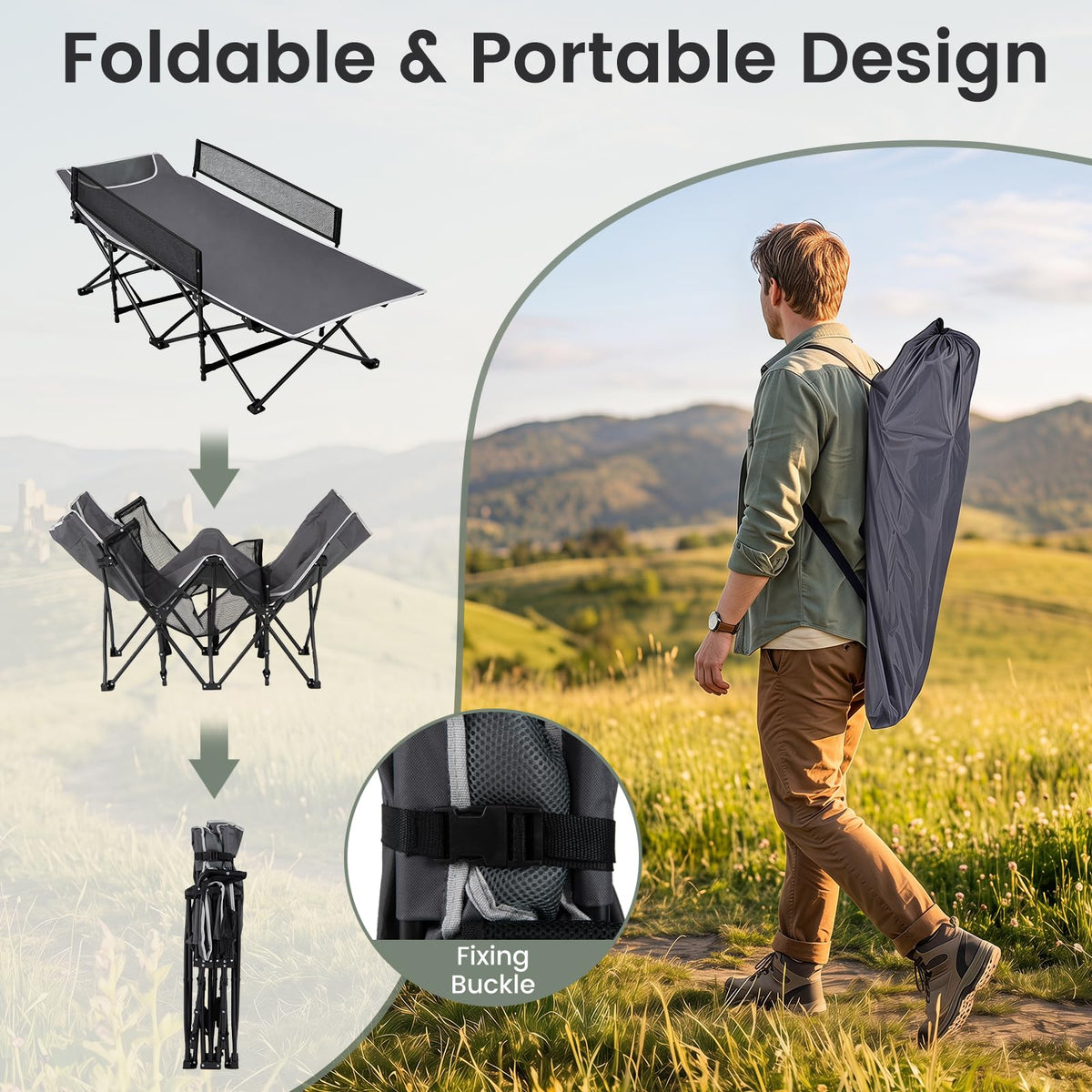 Foldable Kids Cot X676