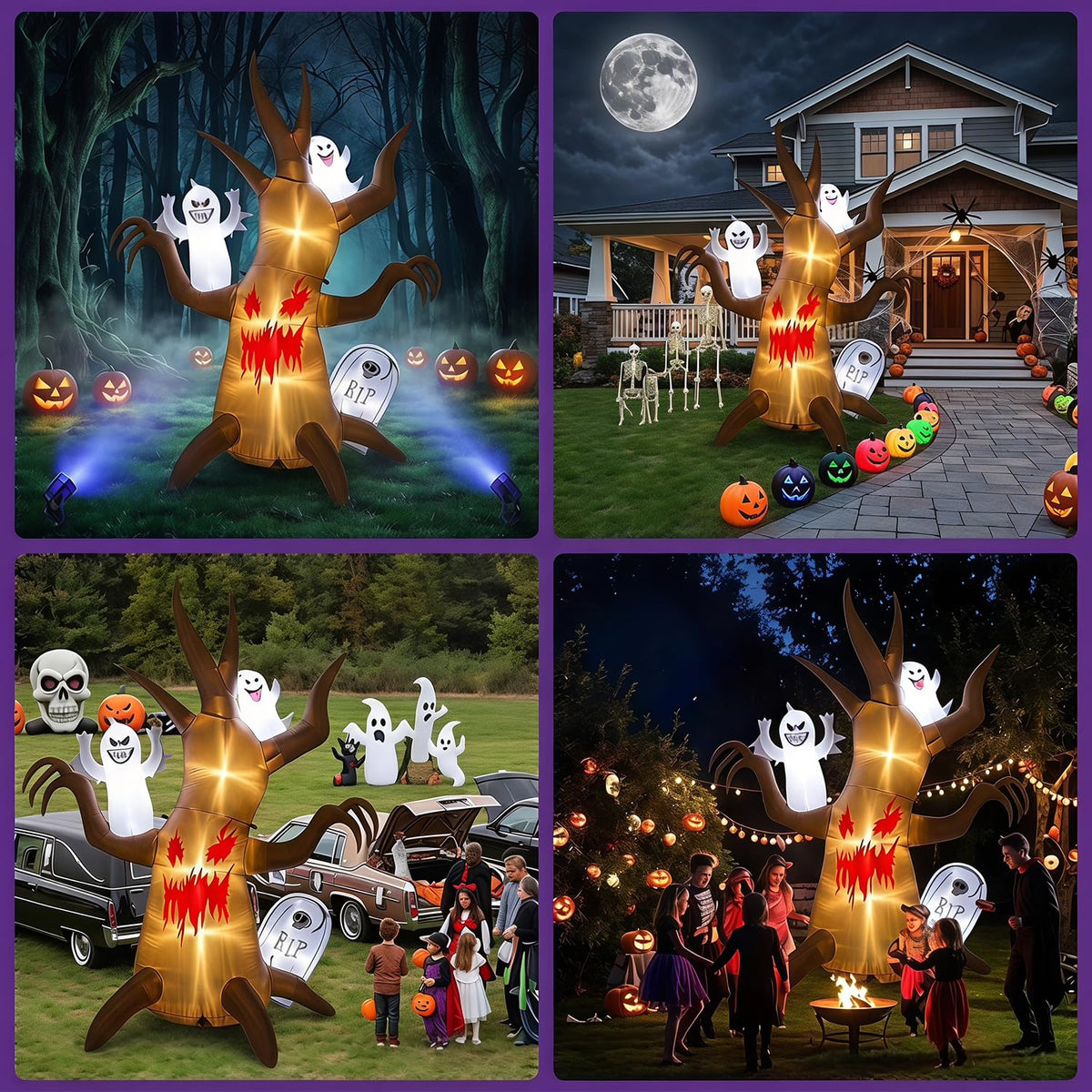 8FT Halloween Inflatable Tree Yard Decor E511458