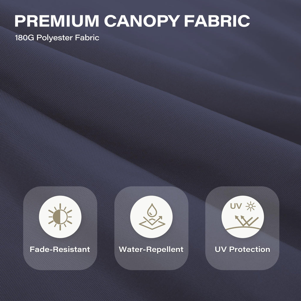 13' x 11' Navy Blue Outdoor Patio Gazebo with Mosquito Netting U736