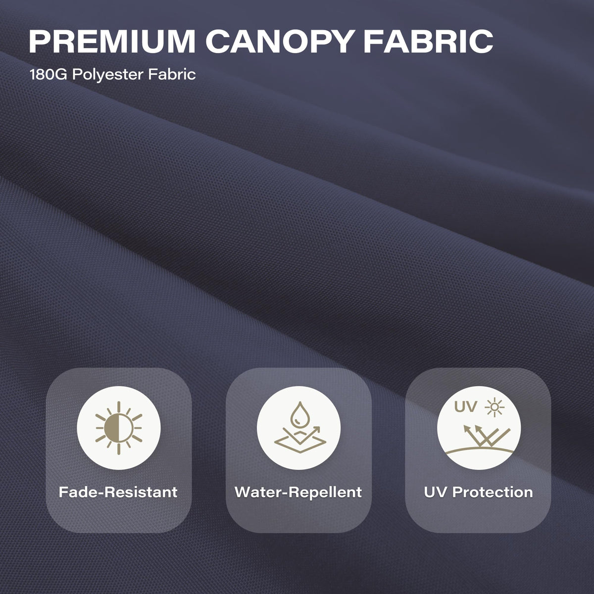 13' x 11' Navy Blue Outdoor Patio Gazebo with Mosquito Netting U736