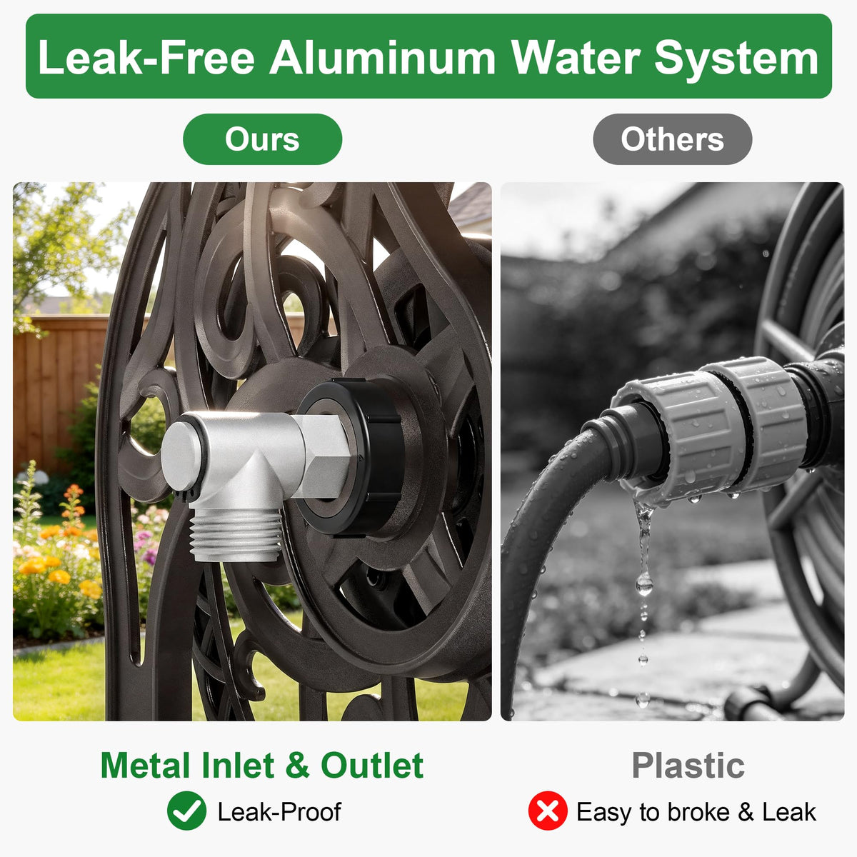 Wall Mount Metal Garden Hose Reel Z33406