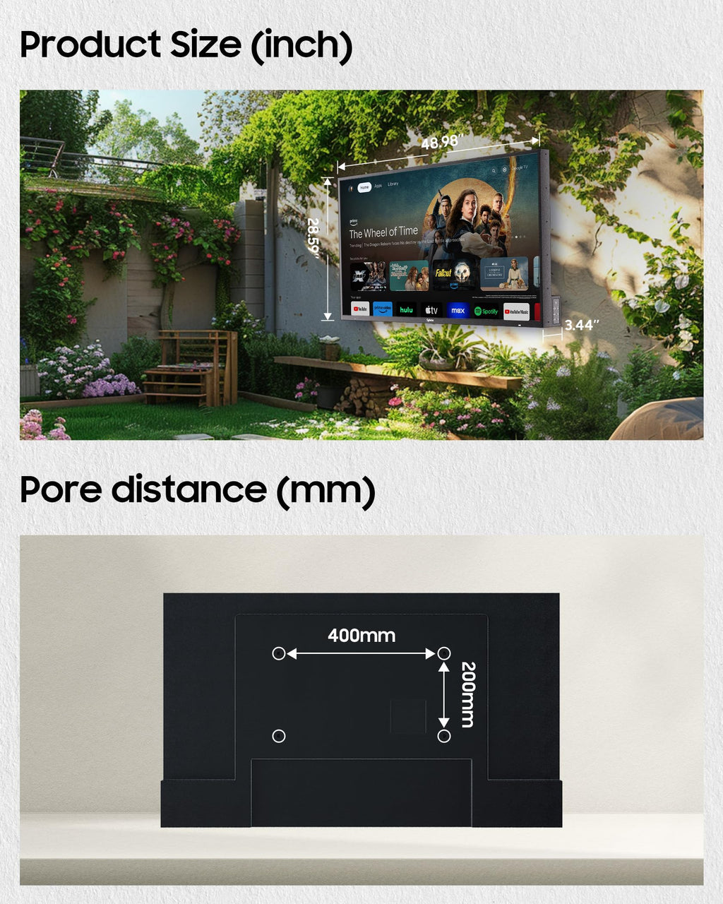 55 inch 2000 nits Weatherproof Outdoor TV K602
