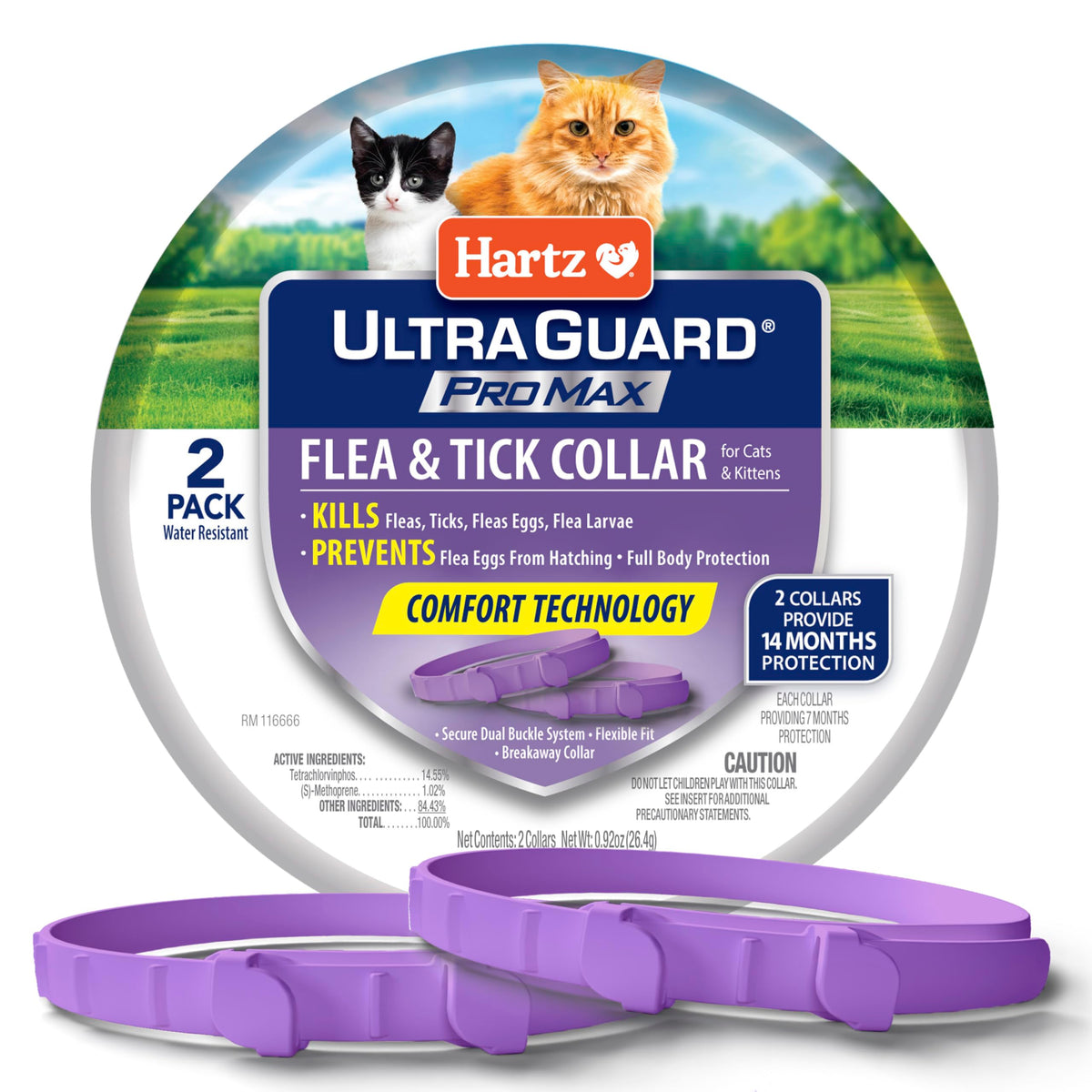 Flea & Tick Collar for Cats & Kittens 2 Pack I1495