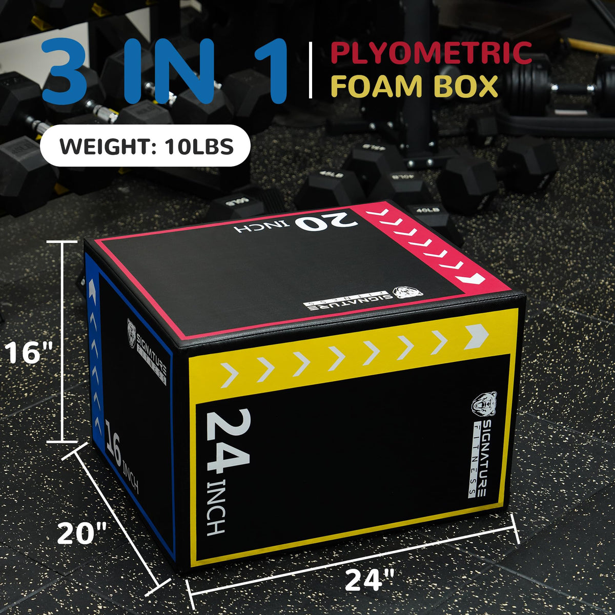 3-in-1 Plyometric Box with Anti Slip Surface S968