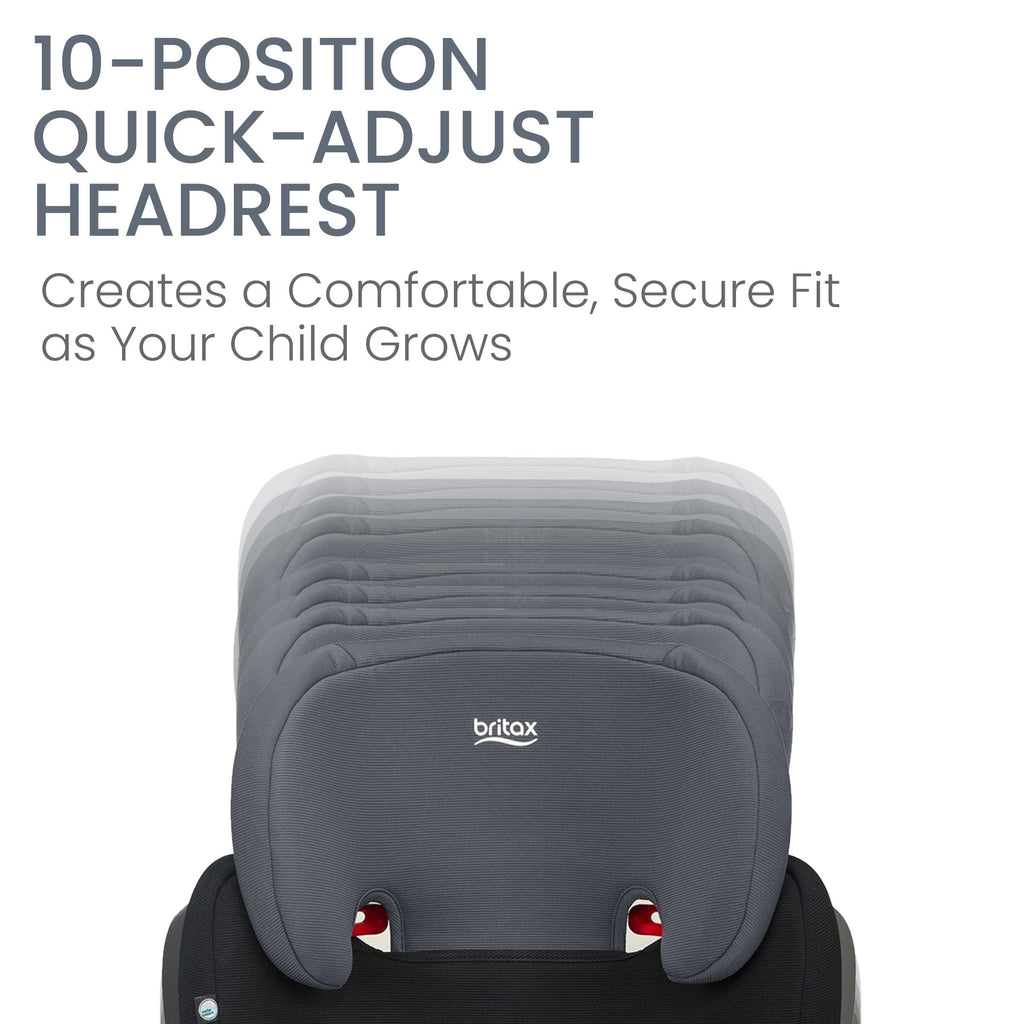 Black Backless Belt-Positioning Booster Seat R974