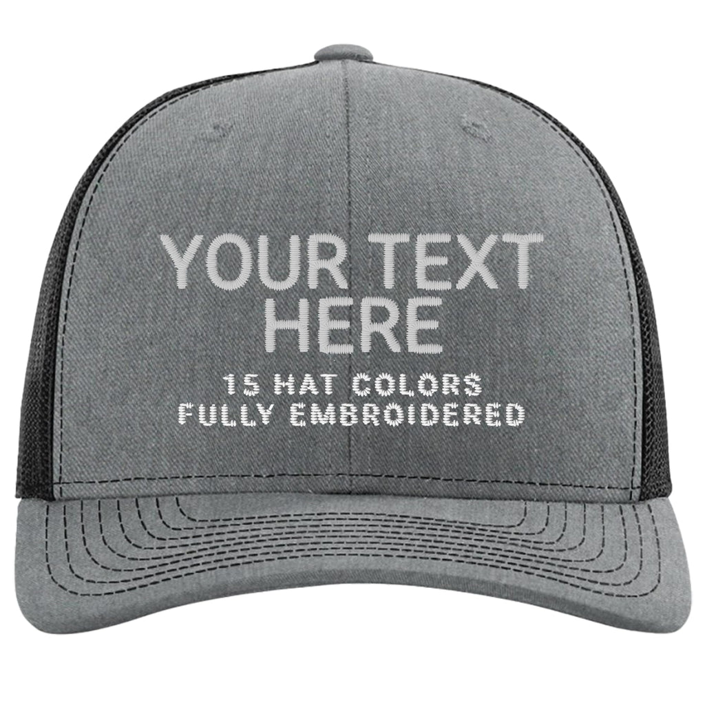 Custom Embroidered Adjustable Snapback Trucker Cap Black N204