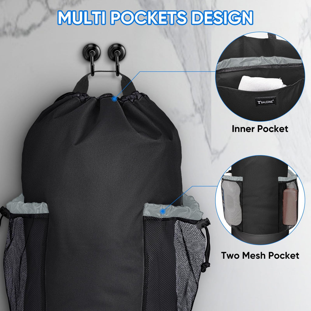120L Oxford Laundry Bag Backpack with Shoulder Straps V990884