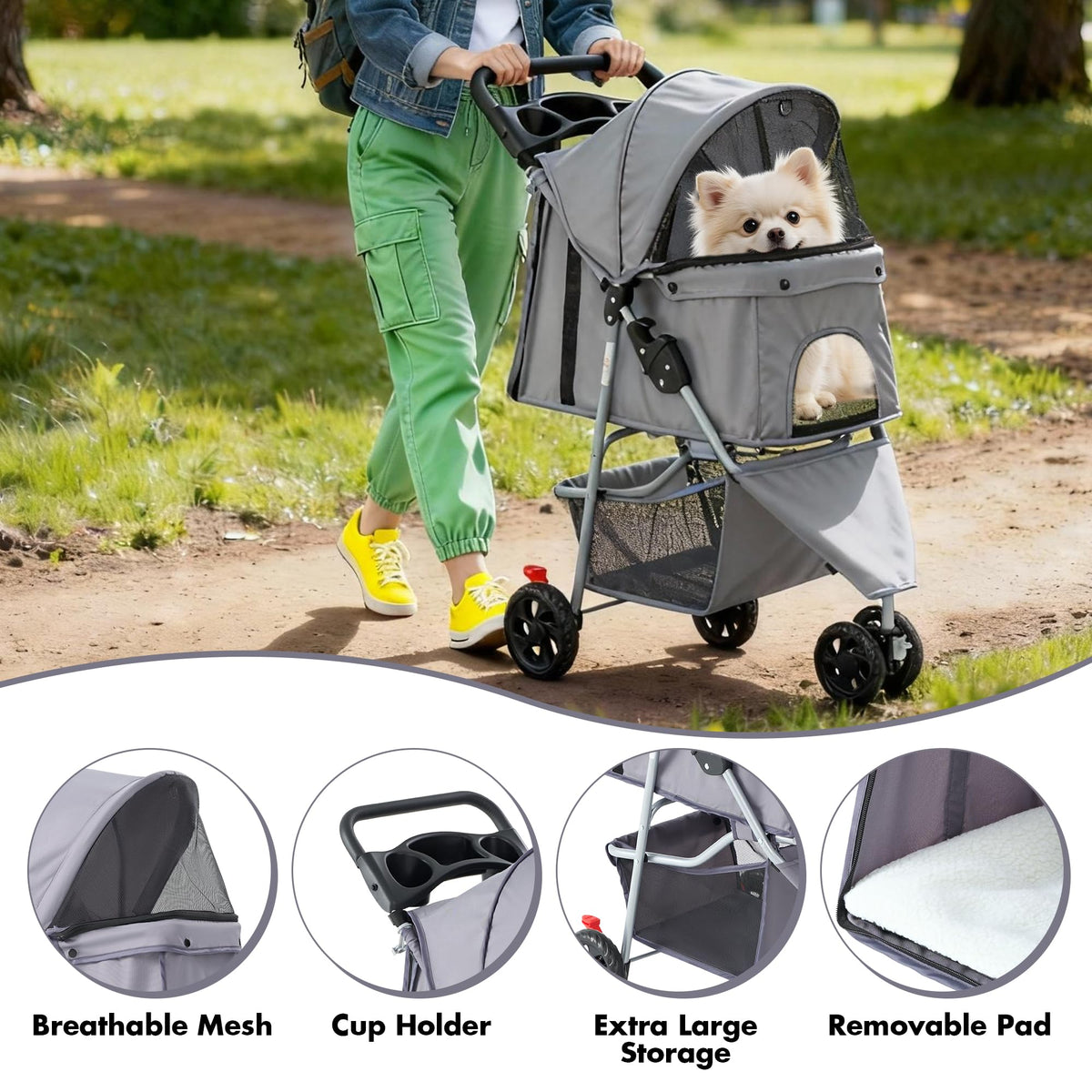 3 Wheels Pet Stroller C411649