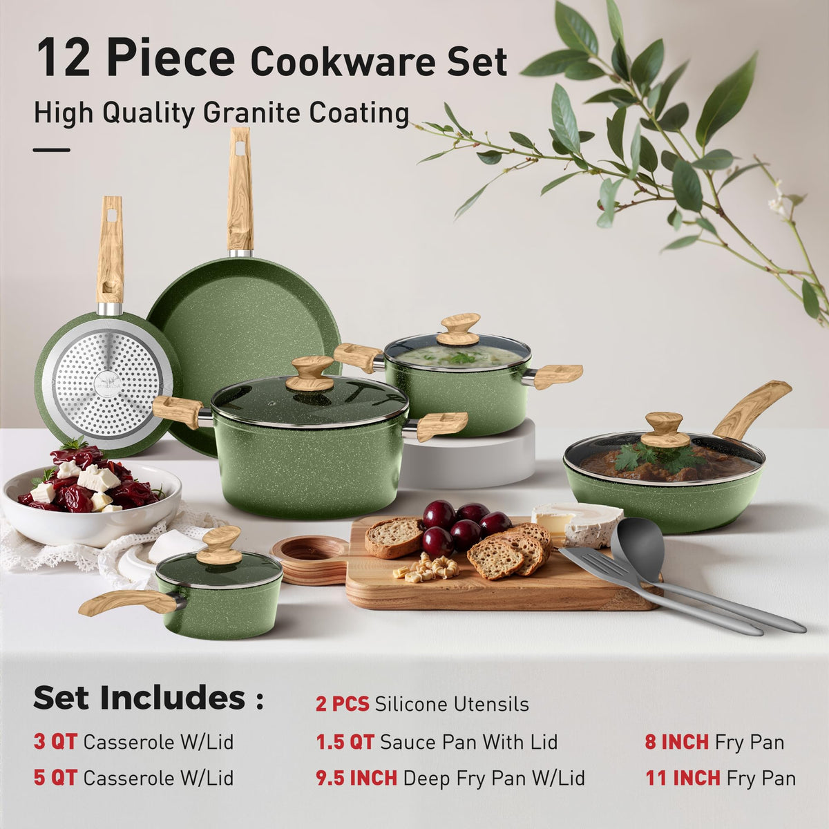 12 Piece Nonstick Cookware Set F678229