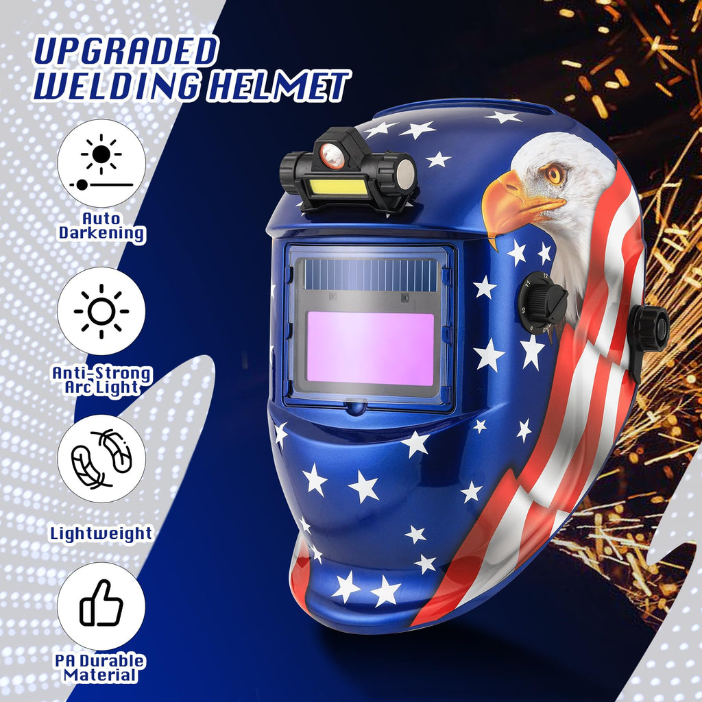 Auto Darkening Welding Helmet with LED Light P100961