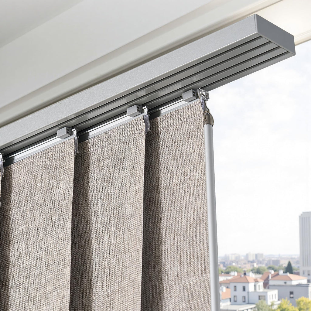 Brown Blackout Panel Track Blinds S8609