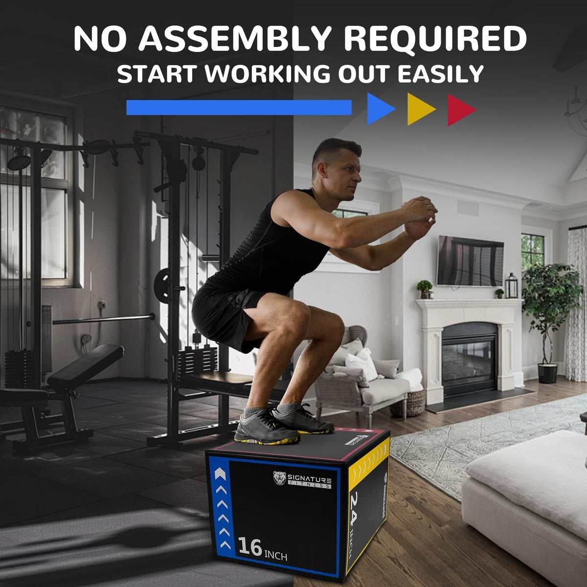 3-in-1 Plyometric Box with Anti Slip Surface S968