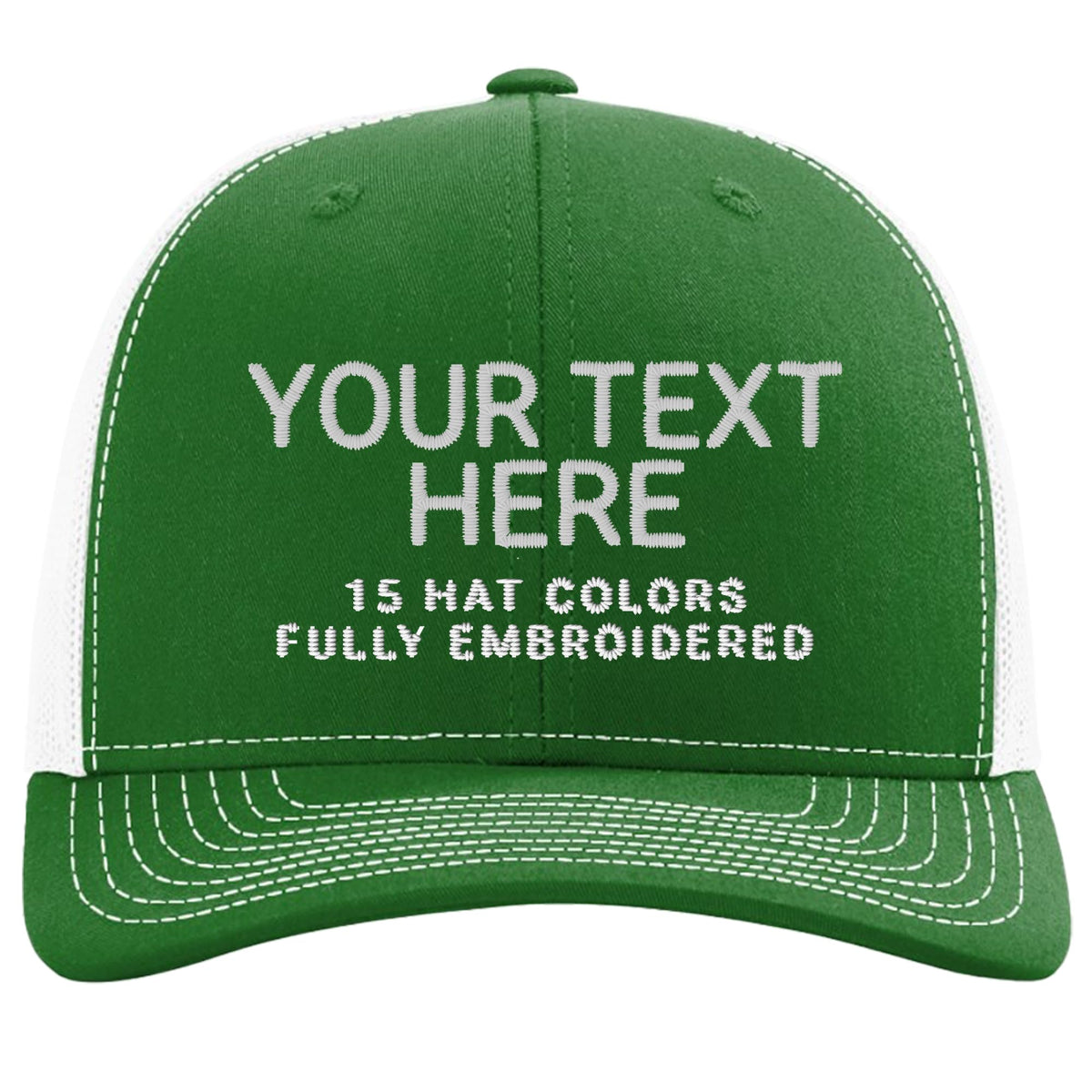 Custom Embroidered Adjustable Snapback Trucker Cap Black N204