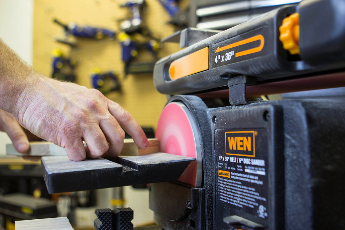 Benchtop Belt and Disc Sander with Cast Iron Base W4208