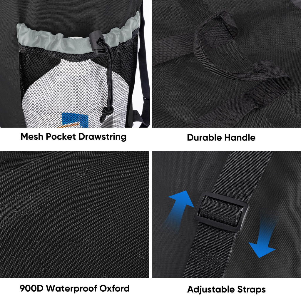 120L Oxford Laundry Bag Backpack with Shoulder Straps V990884