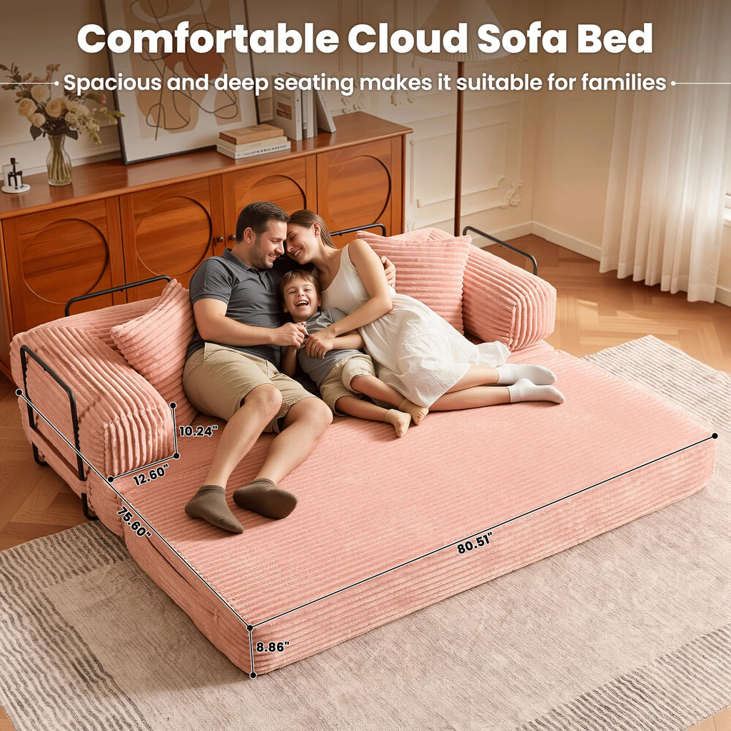 81" Folding Sofa Bed Convertible Floor Futon Lounger M73170