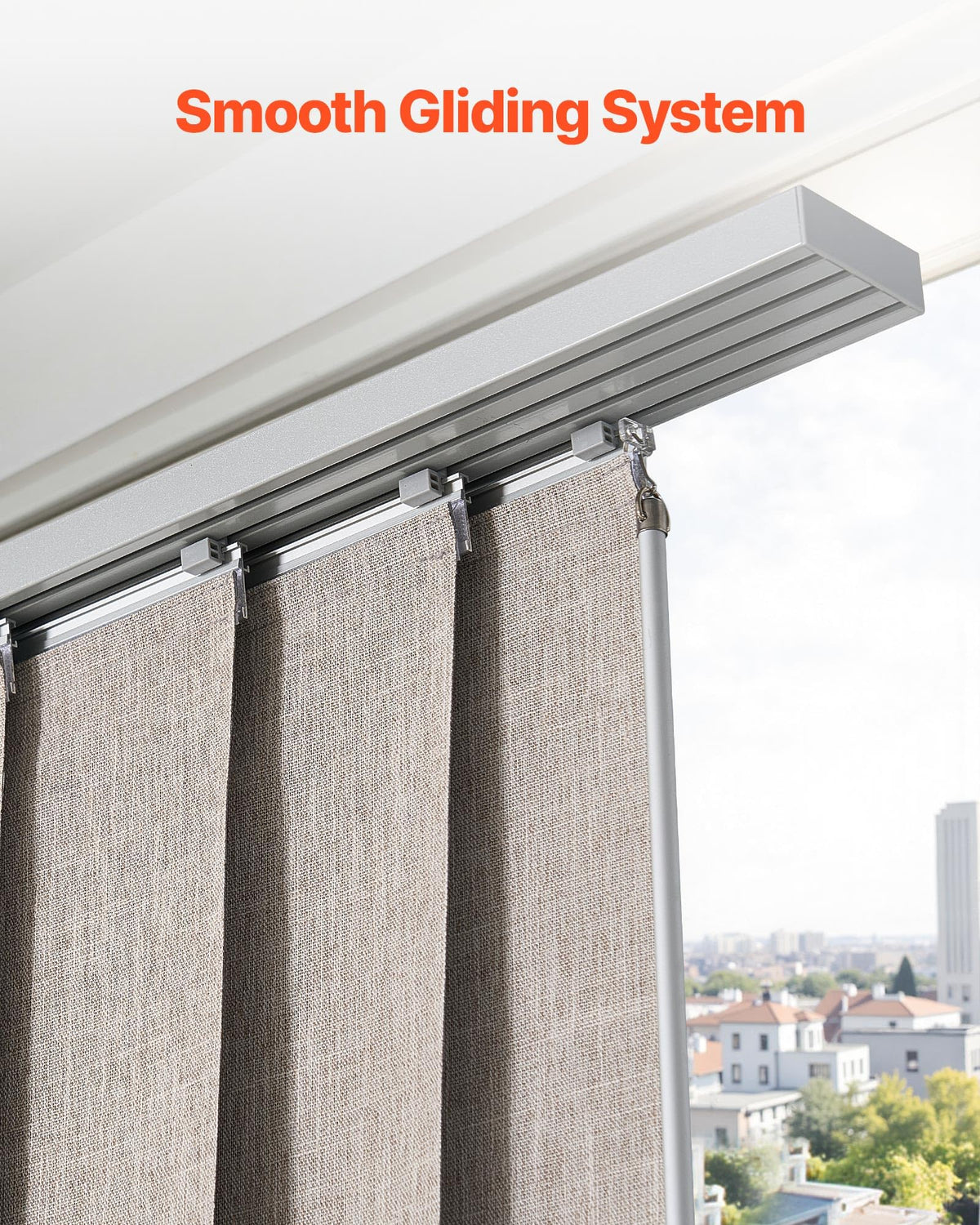 Brown Blackout Panel Track Blinds S8609