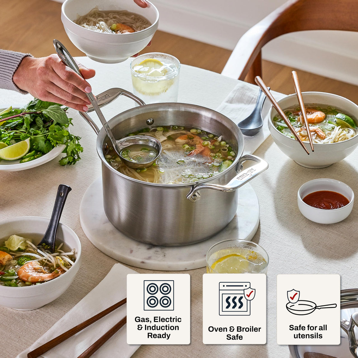 Stainless Steel 4 Qt Soup Pot with Lid G13578