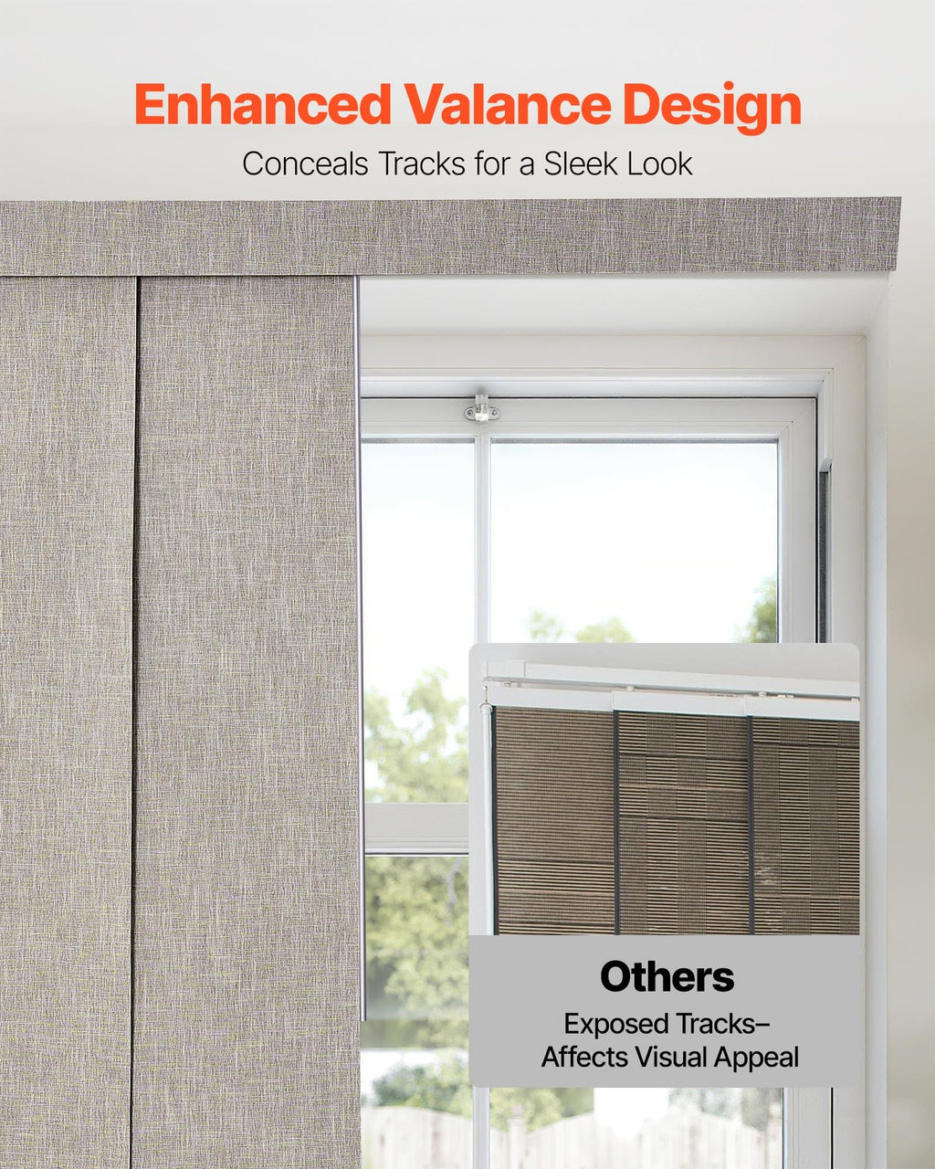 Brown Blackout Panel Track Blinds S8609