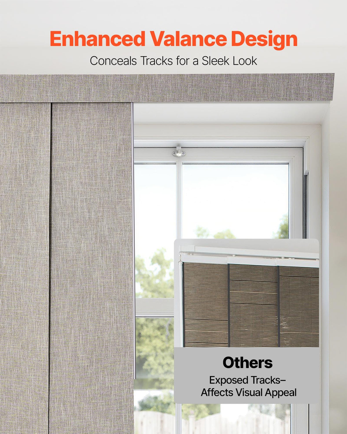 Brown Blackout Panel Track Blinds S8609