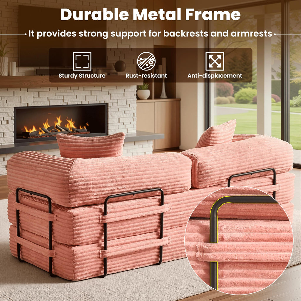 81" Folding Sofa Bed Convertible Floor Futon Lounger M73170