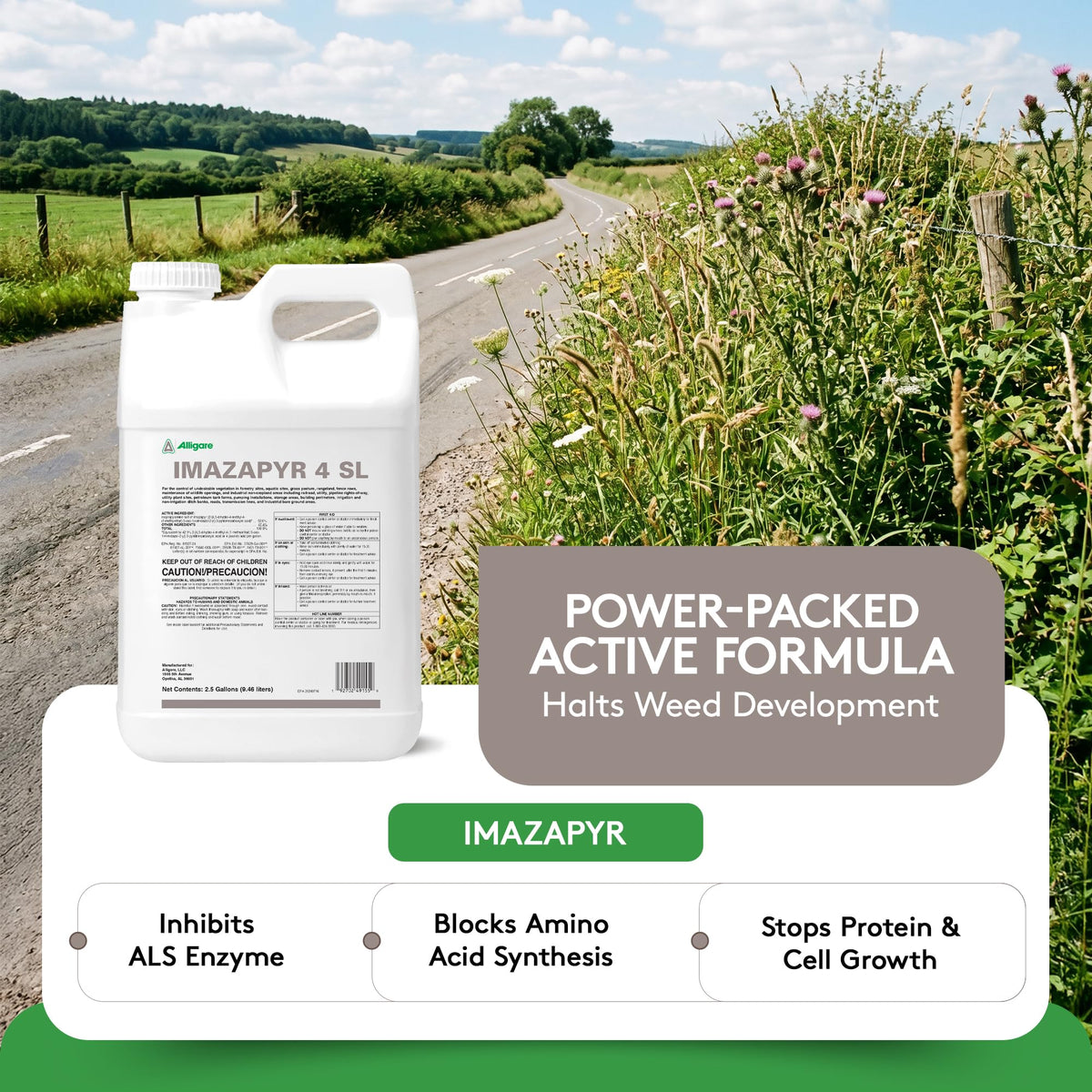 Imazapyr 4 SL Herbicide 2.5 Gallon Liquid Weed Killer L498