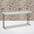White Rectangular Plastic Folding Table Z8593